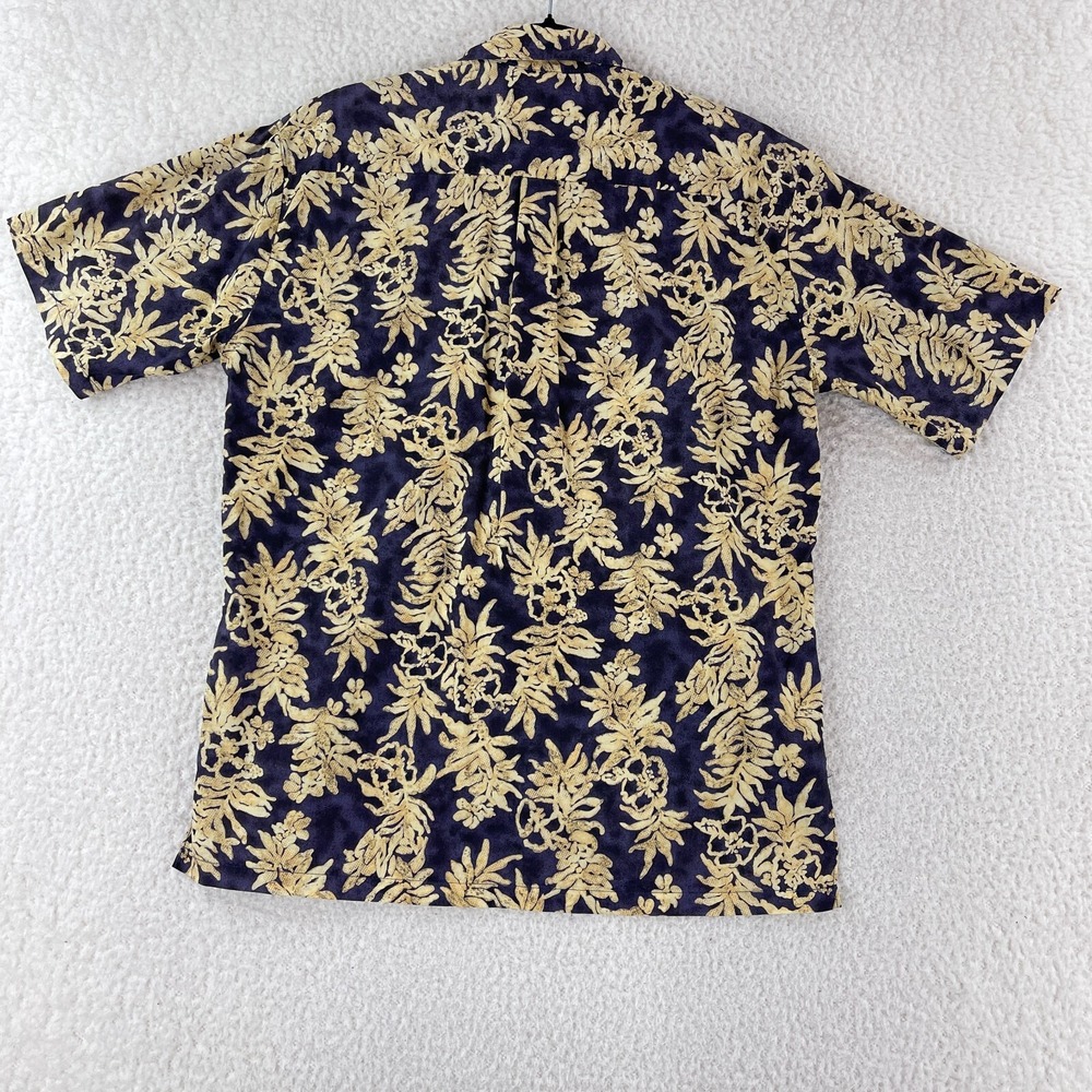 Hilo Hattie Blue Hawaiian Print Button-Up Casual Shirt Mens Short Sleeve Size S - Picture 10 of 11